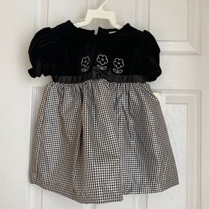Vintage flower and plaid dress - Size: 24 months